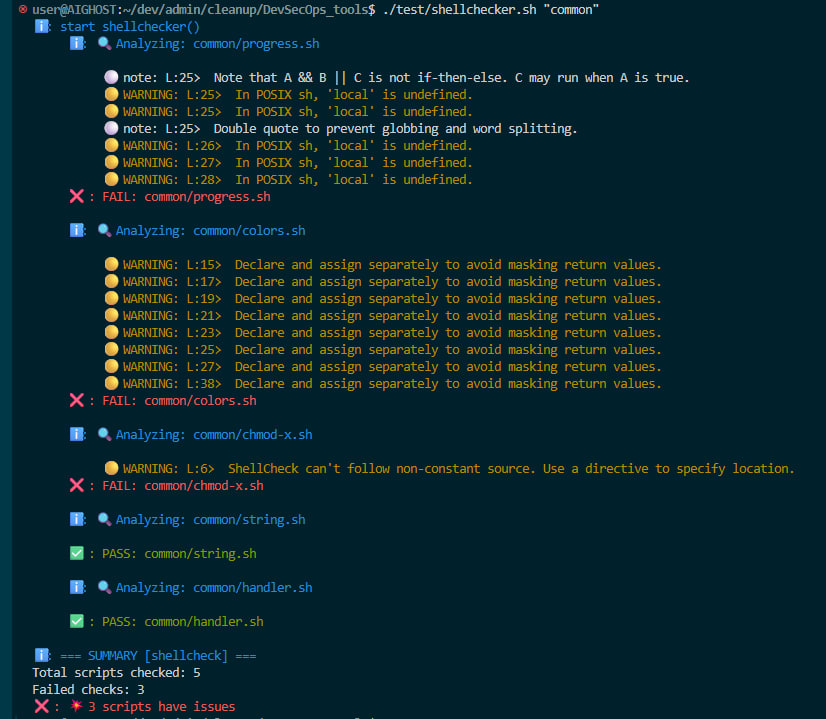screenshot shellcheck wrapper